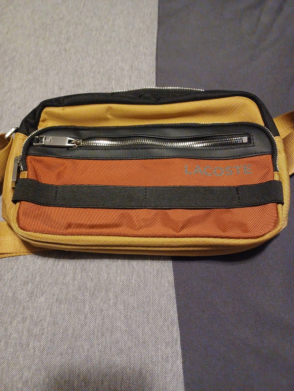Lacoste Men's Mustard & Brown Waist Crossbody Bag